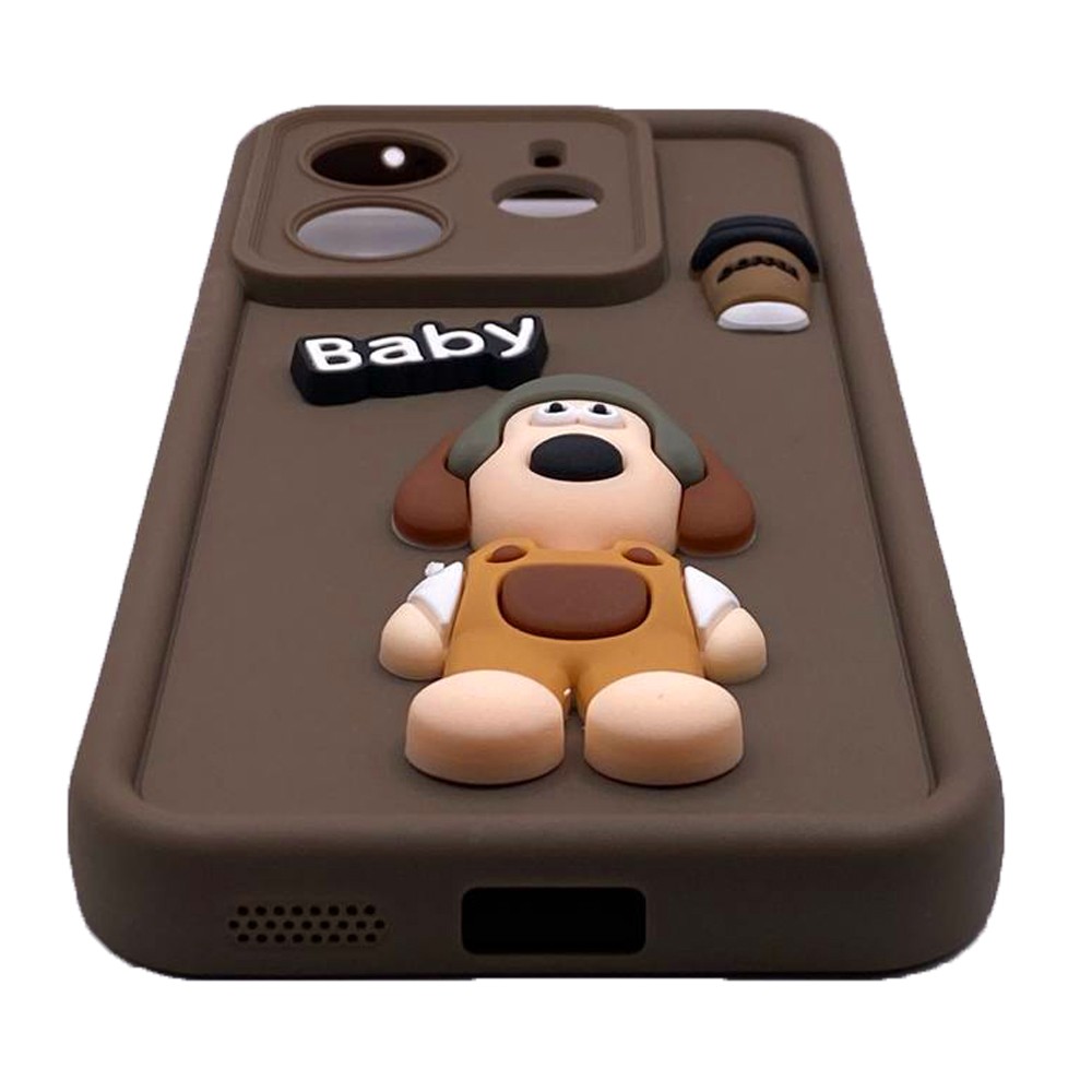 Чохол Pretty Toys для Xiaomi Redmi Note 14 4G (brown/baby)-1
