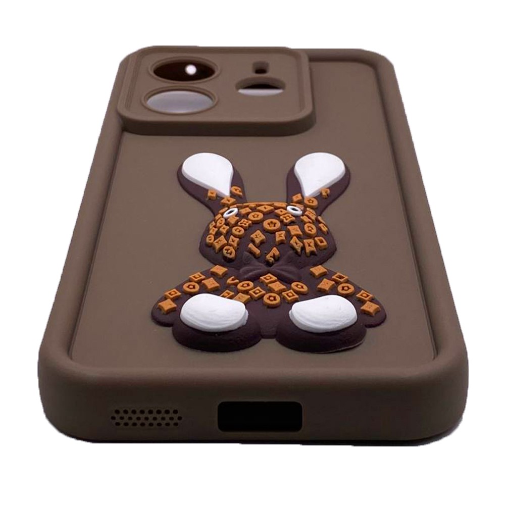 Чохол Pretty Toys для Xiaomi Redmi Note 14 4G (brown/rabbit)-1