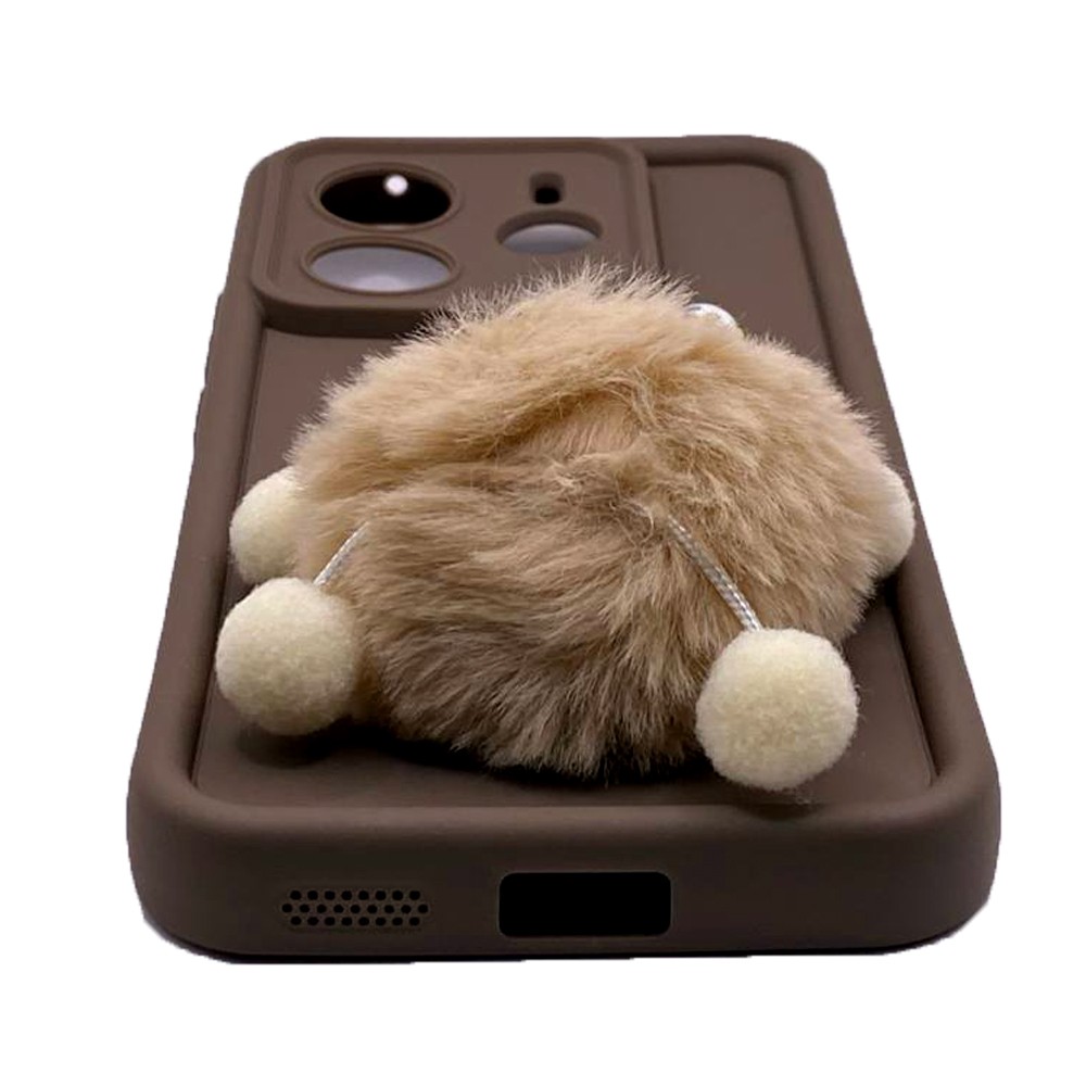 Чохол Pretty Toys для Xiaomi Redmi Note 14 4G (brown/fluffy white)-2