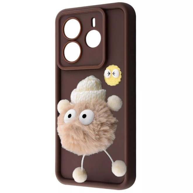 Чохол Pretty Toys для Xiaomi Redmi Note 14 4G (brown/fluffy white)-0