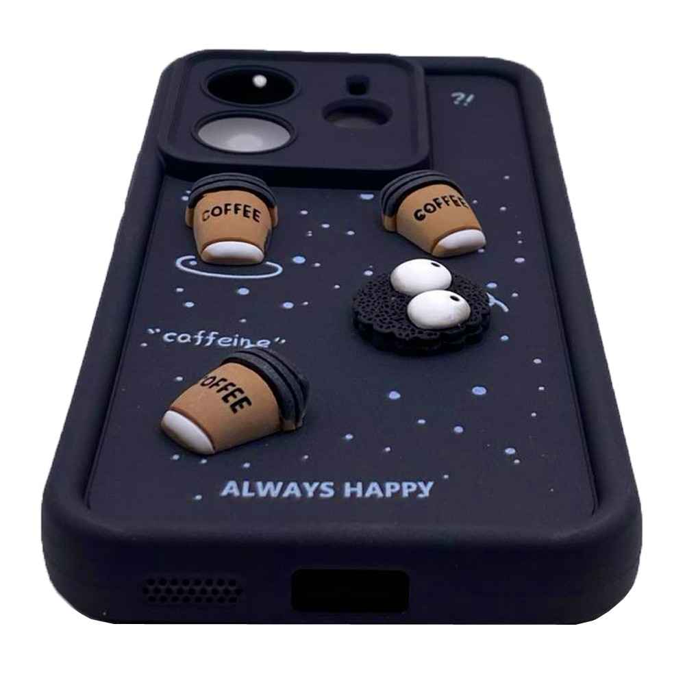 Чохол Pretty Toys для Xiaomi Redmi Note 14 4G (black/coffee)-1