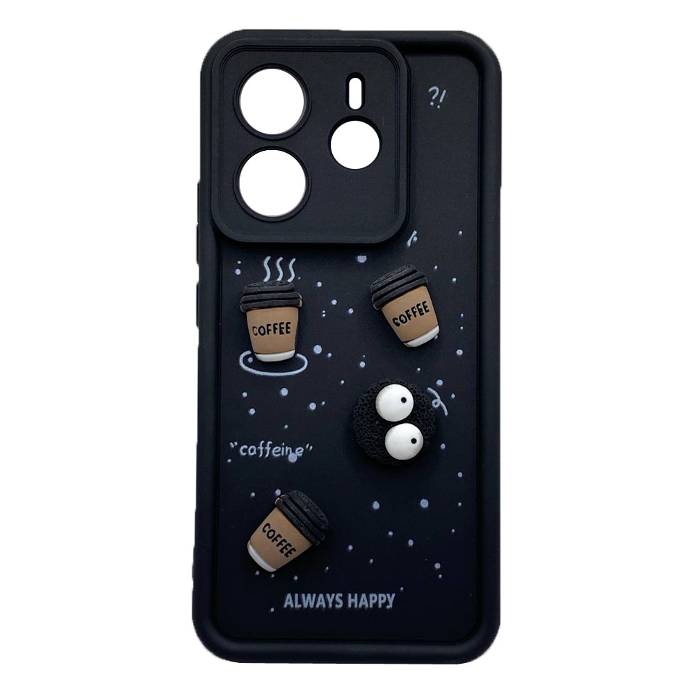 Чохол Pretty Toys для Xiaomi Redmi Note 14 4G (black/coffee)-0