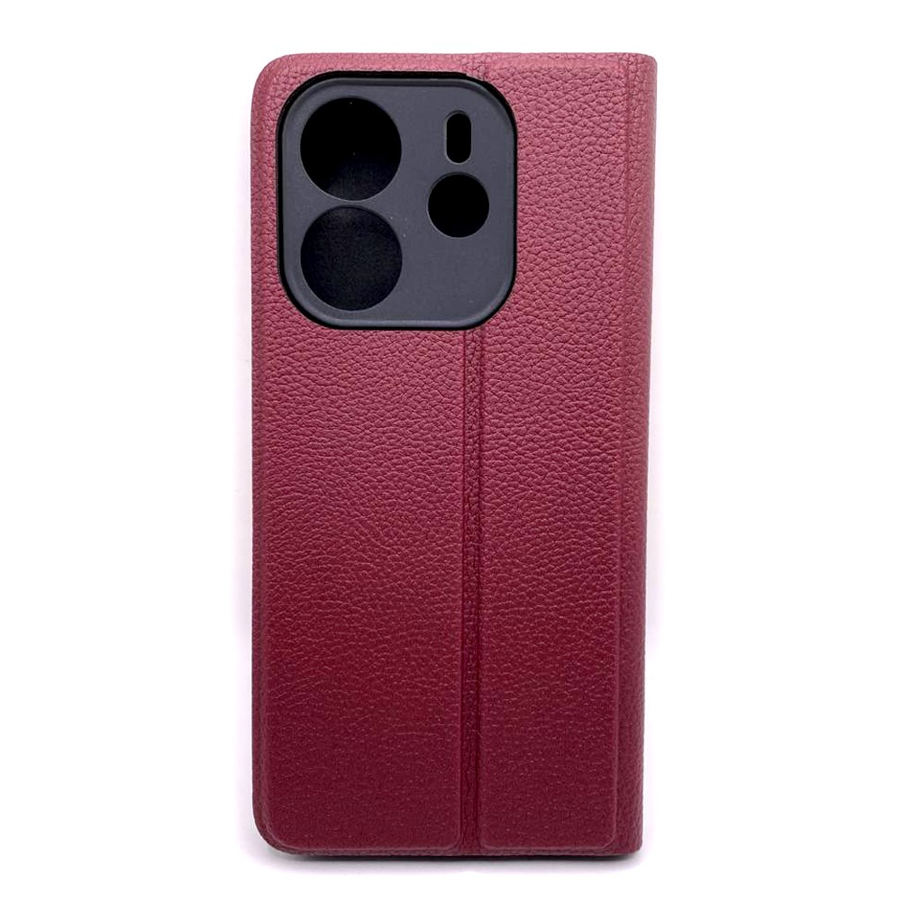 Книжка ELITE Stage для Xiaomi Redmi Note 14 4g бордова-1