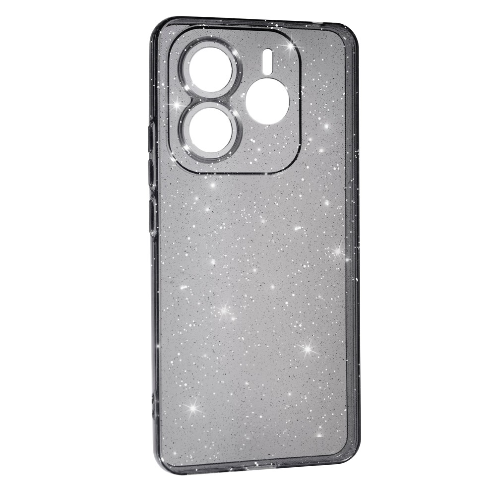 Накладка Molan Cano Glossy Jelly для Xiaomi Redmi Note 14 (4G) (UA/EUROPE) чорна з блискітками-0