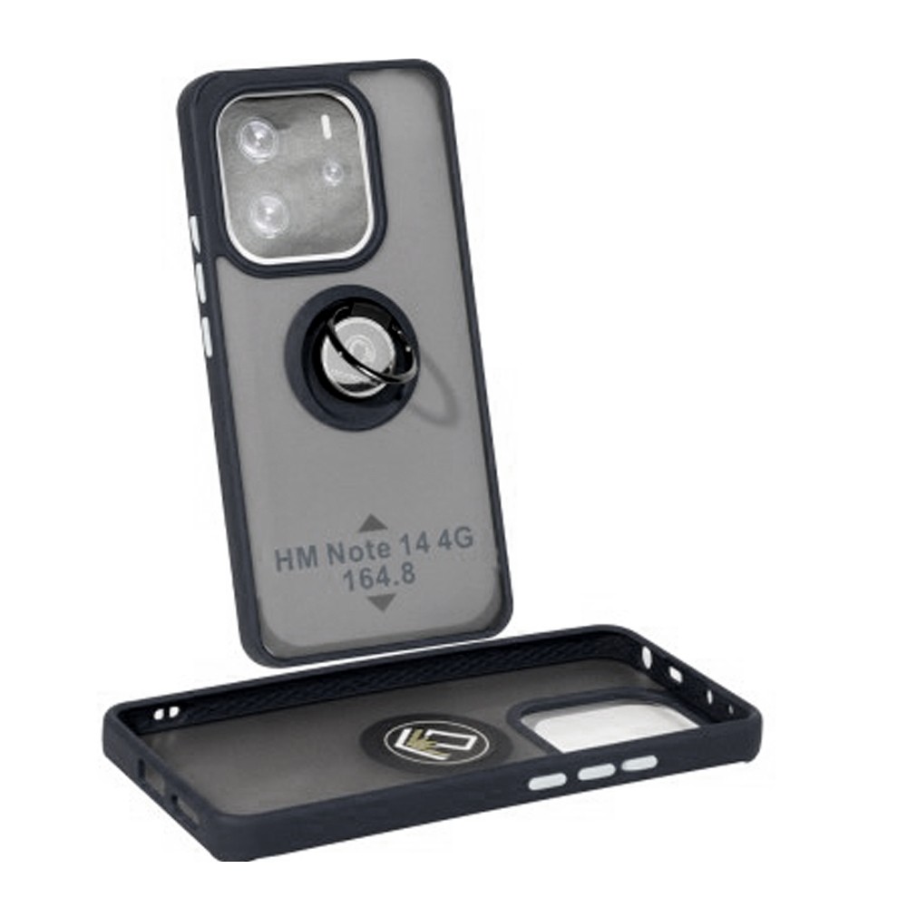 Накладка Totu Gingle Ring для Xiaomi Redmi Note 14 4G (EU 164.84/78.15/8.16mm) чорна-0