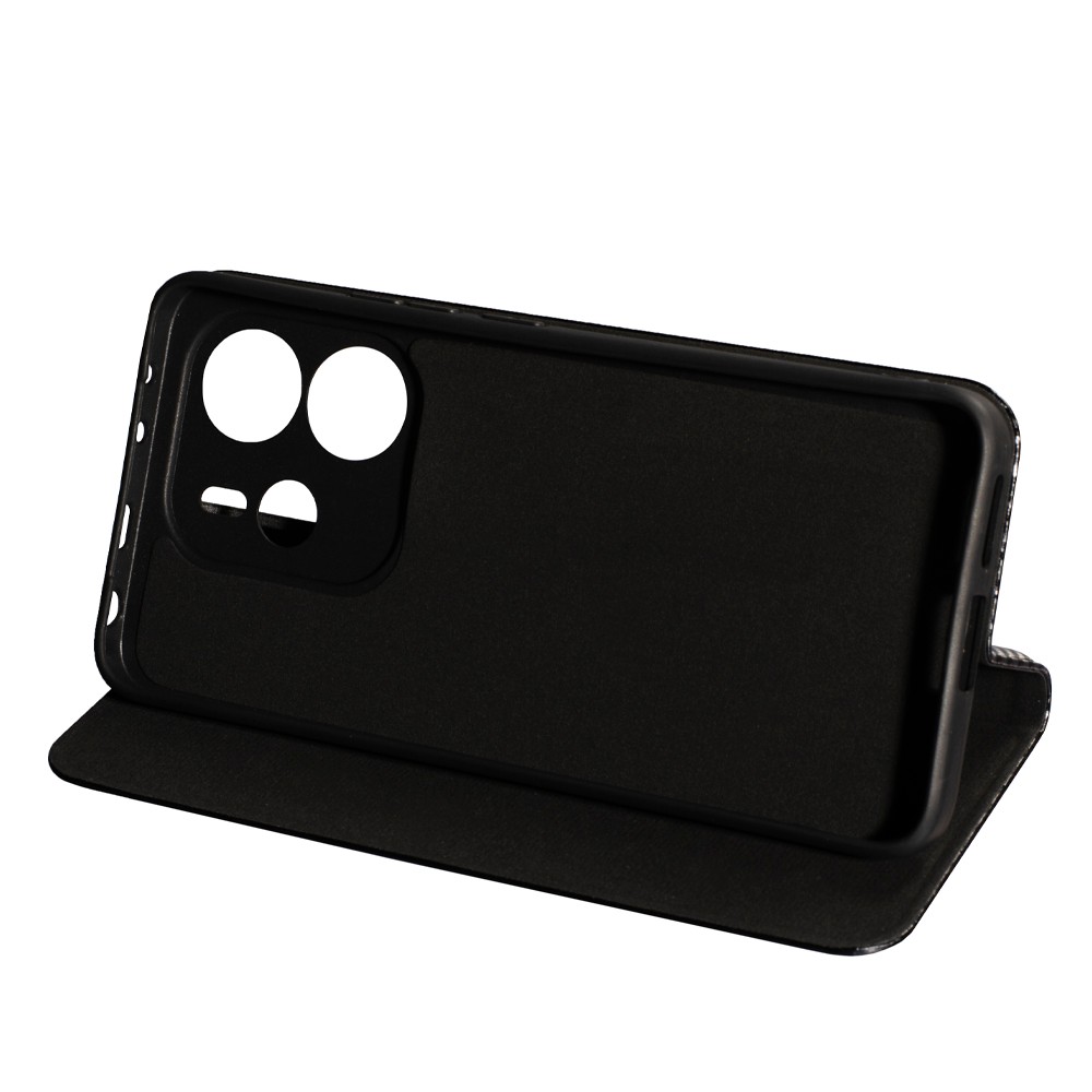 Книжка FLIP COVER Carbon для Xiaomi Redmi Note 14 (4G) (UA/EU) чорна-3