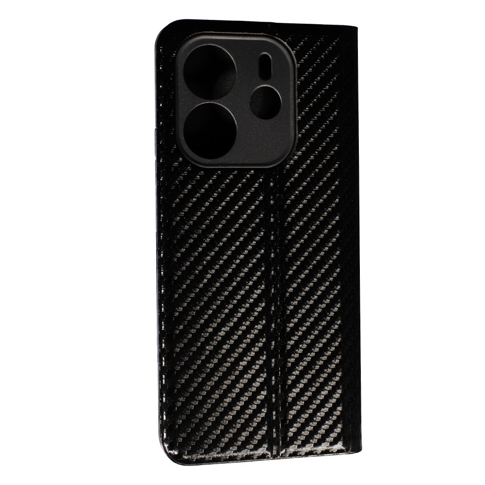 Книжка FLIP COVER Carbon для Xiaomi Redmi Note 14 (4G) (UA/EU) чорна-1