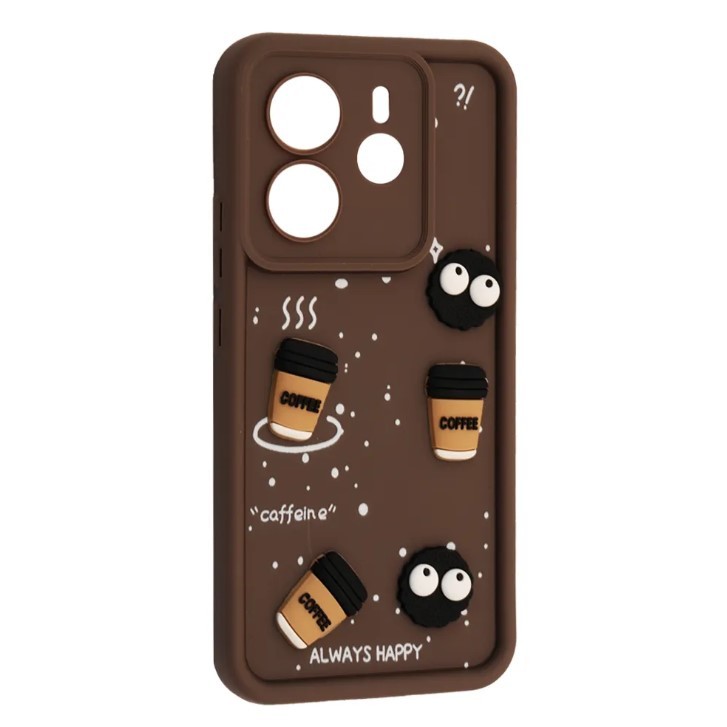 Чохол Pretty Toys для Xiaomi Redmi Note 14 4G (Brown/Always Happy)-0