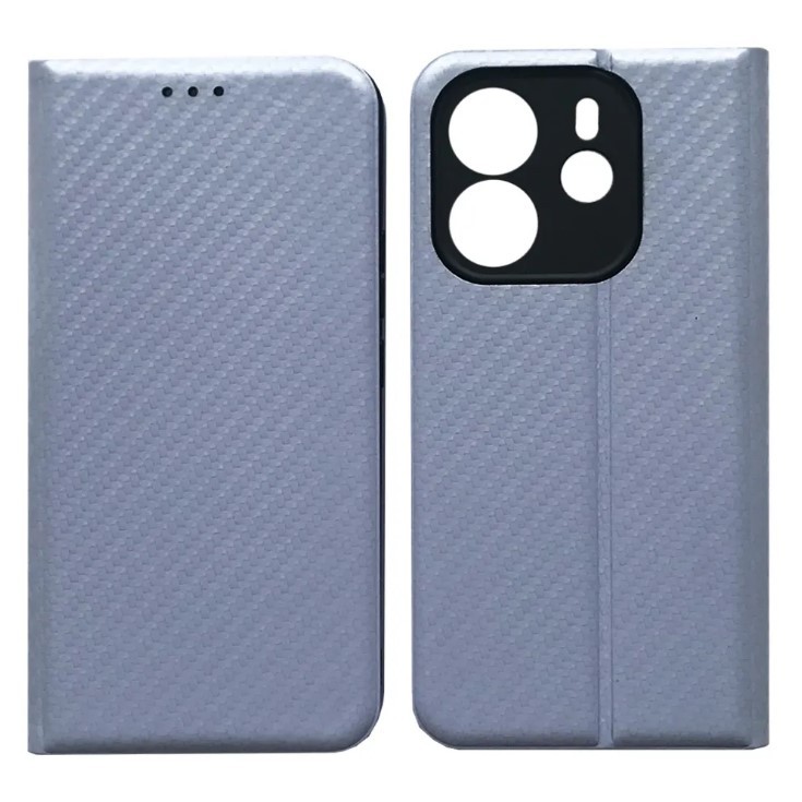 Книжка FLIP COVER Carbon для Xiaomi Redmi Note 14 (4G) (UA/EU) бузкова-0