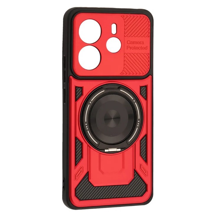 Чохол Hard Carbon Fiber для Xiaomi Redmi Note 14 4G EU червоний-0
