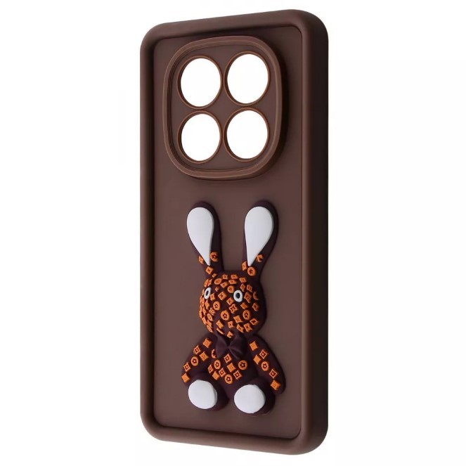 Чохол Pretty Toys для Xiaomi Redmi Note 14 Pro 5G (Brown/rabbit)-0