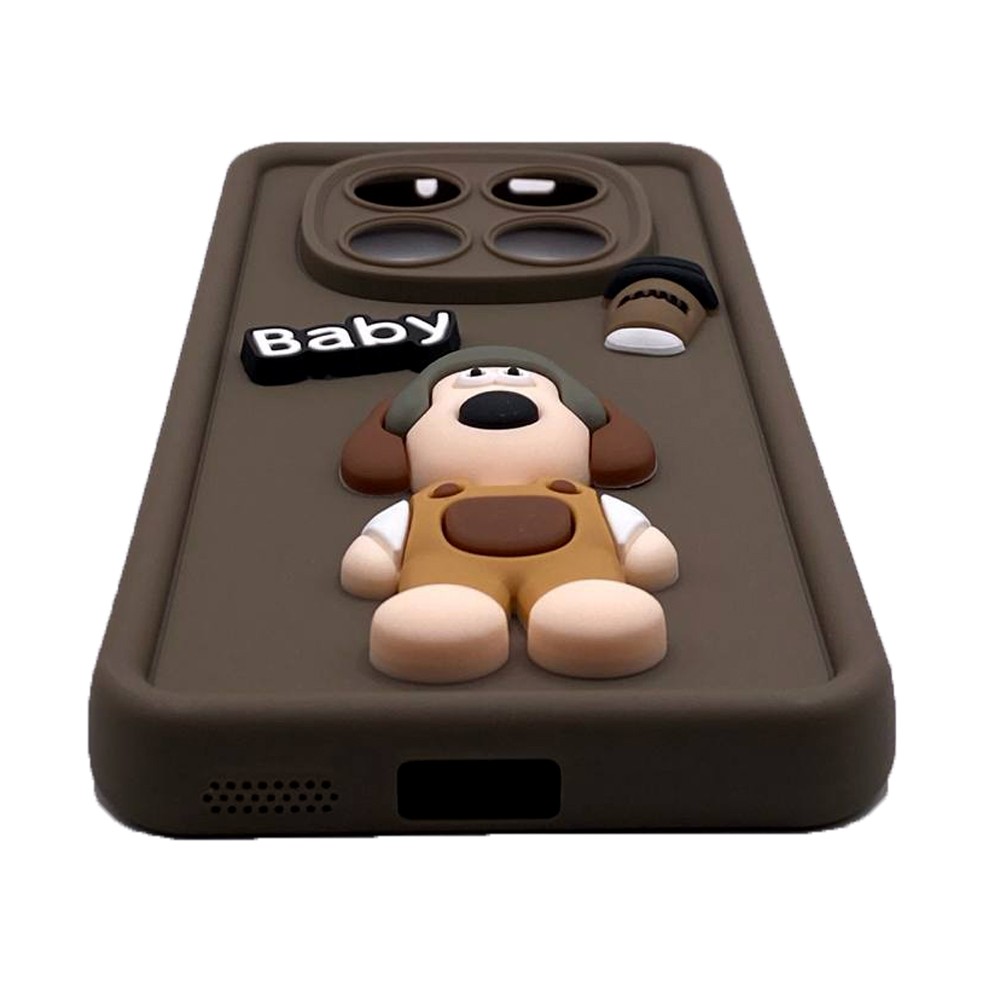 Чохол Pretty Toys для Xiaomi Redmi Note 14 Pro 4G (brown/baby)-1