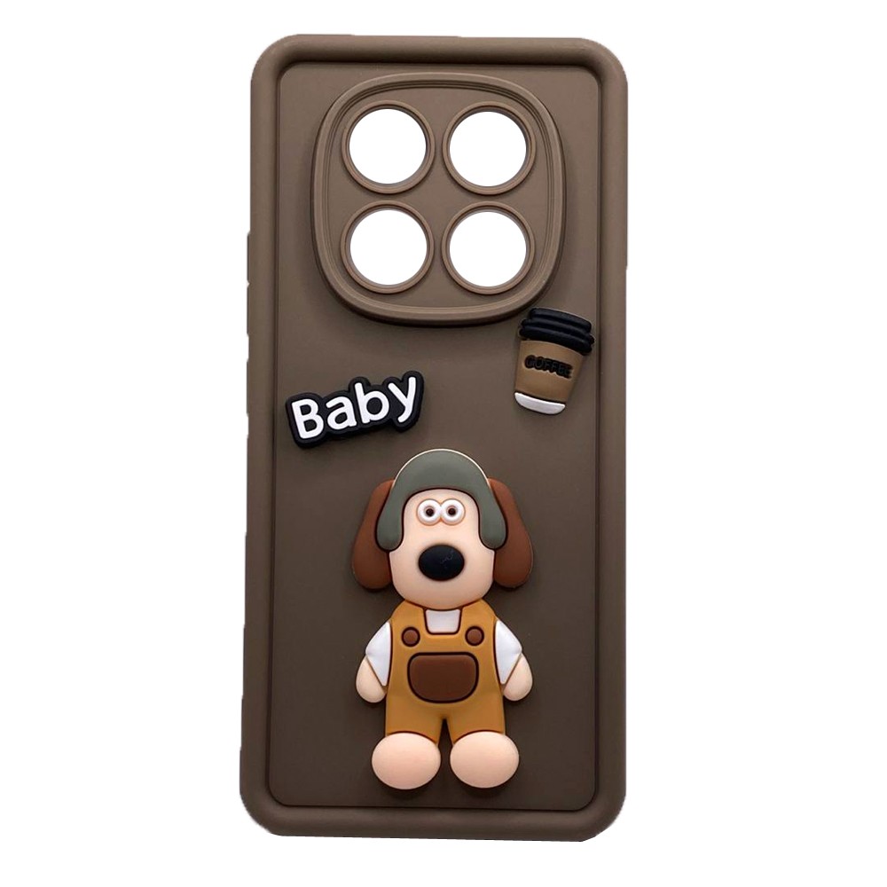 Чохол Pretty Toys для Xiaomi Redmi Note 14 Pro 4G (brown/baby)-0