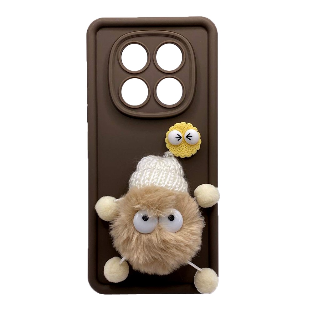 Чохол Pretty Toys для Xiaomi Redmi Note 14 Pro 4G (brown/fluffy white)-0