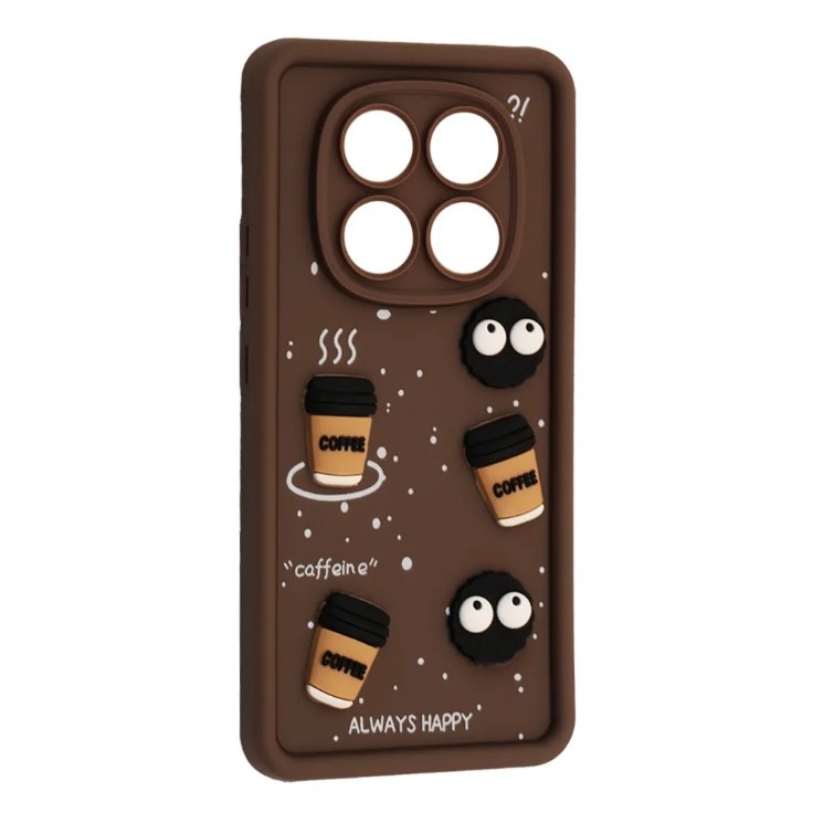 Чохол Pretty Toys для Xiaomi Redmi Note 14 Pro 4G  (Brown/Always Happy)-0