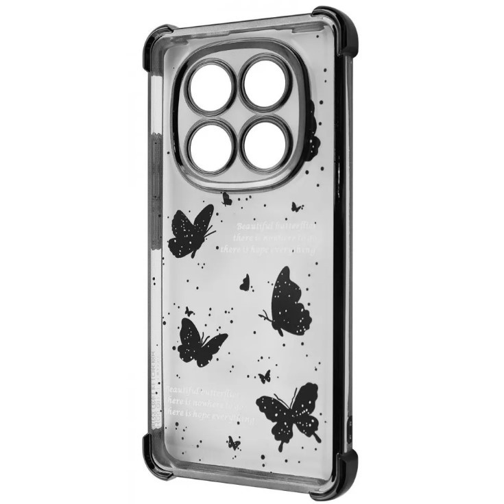 Чохол WAVE Winkie для Xiaomi Redmi Note 14 Pro 4G (European) black/butterfly-0
