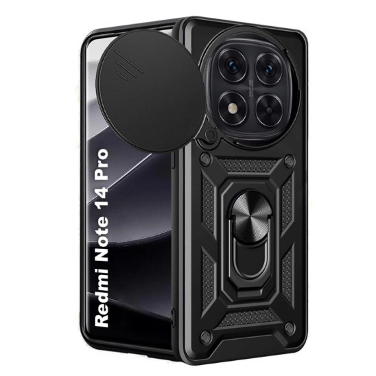 Чохол Camshield Serge Ring для Xiaomi Redmi Note 14 Pro 4G  чорний-0