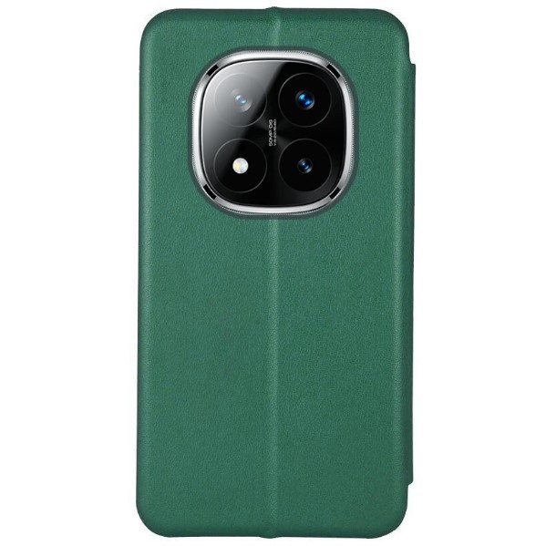Книжка Premium для Xiaomi Redmi Note 14 Pro 4G / Note 14 Pro 5G / Note 14 Pro Plus 5G темно-зелена-1