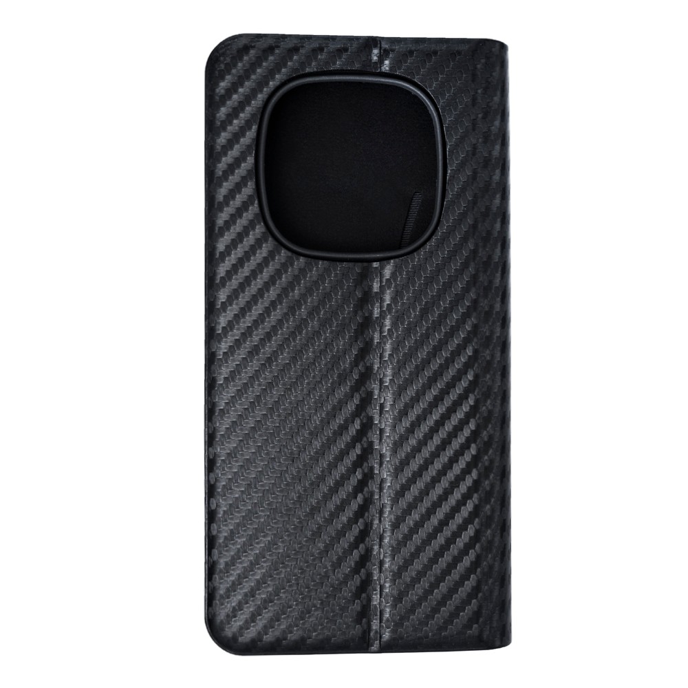 Книжка FLIP COVER Carbon для Xiaomi Redmi Note 14 Pro Plus 5G Black-1