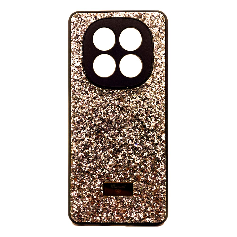 Накладка Bling Grainy Diamond Separate Camera для Xiaomi Redmi Note 14 Pro 5G / Poco X7 (Золота)-0