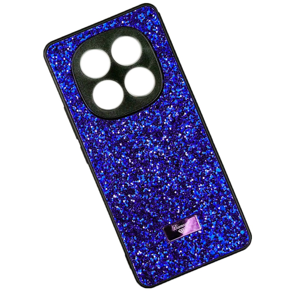 Накладка Bling Grainy Diamond Separate Camera для Xiaomi Redmi Note 14 Pro Plus 5G (Синя)-0