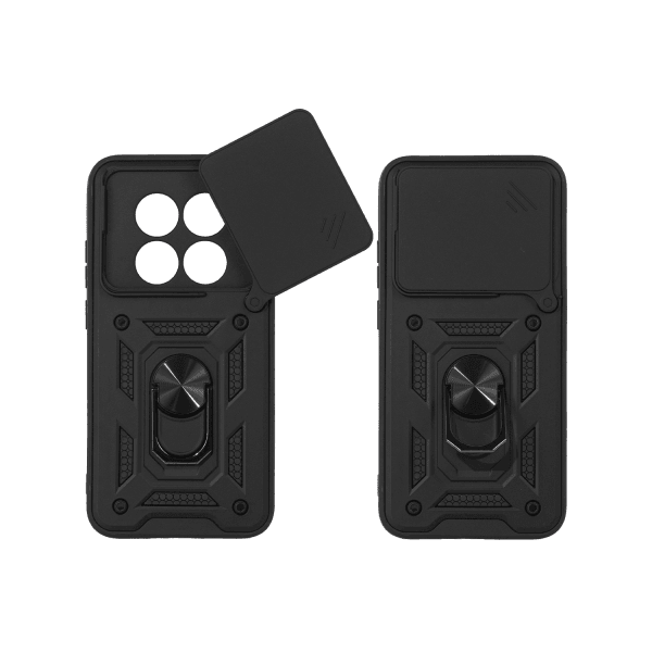 Накладка Camshield Army Ring для Xiaomi Note 15 Pro 4G Чорний-0