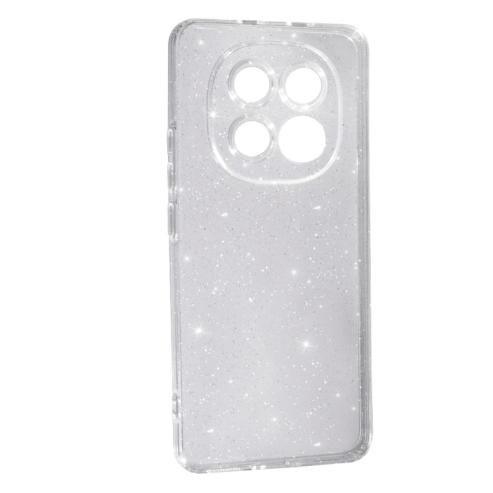Накладка Molan Cano Glossy Jelly для Xiaomi Redmi Note 15 Pro 4G  прозора з блискітками-0