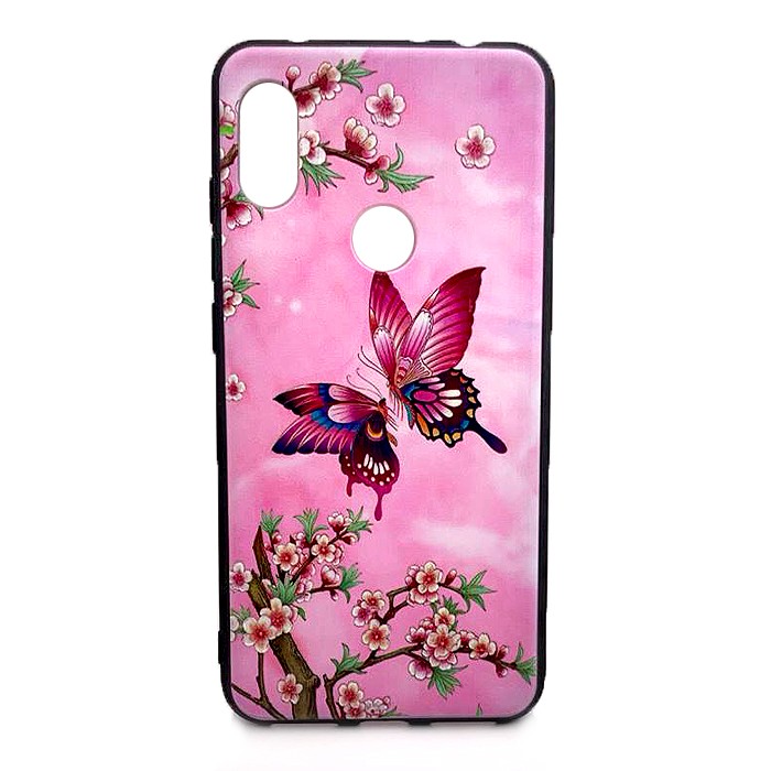 Накладка Flowers для Xiaomi Redmi Note 6 Два метелика-0