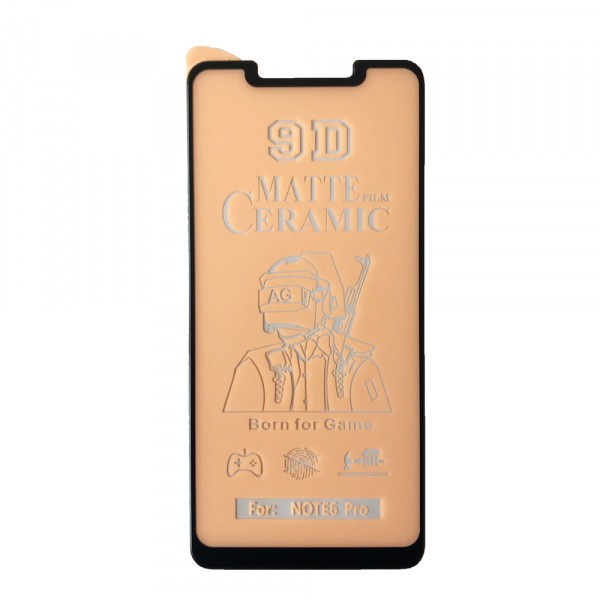 Гнучке скло Ceramic Matt для Xiaomi Redmi Note 6 матове з чорною рамкою-0