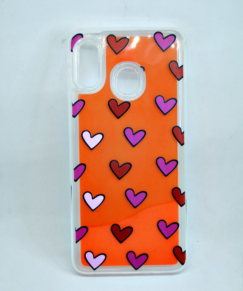 Накладка MiaMI Liquid для Samsung A405 (A40-2019) Hearts (переливається)-0