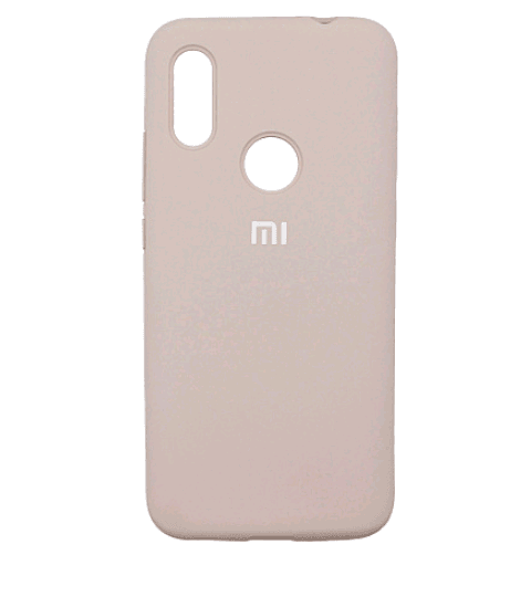 Накладка Silicone cover для Xiaomi Redmi Note 7 (Пудровий)-0