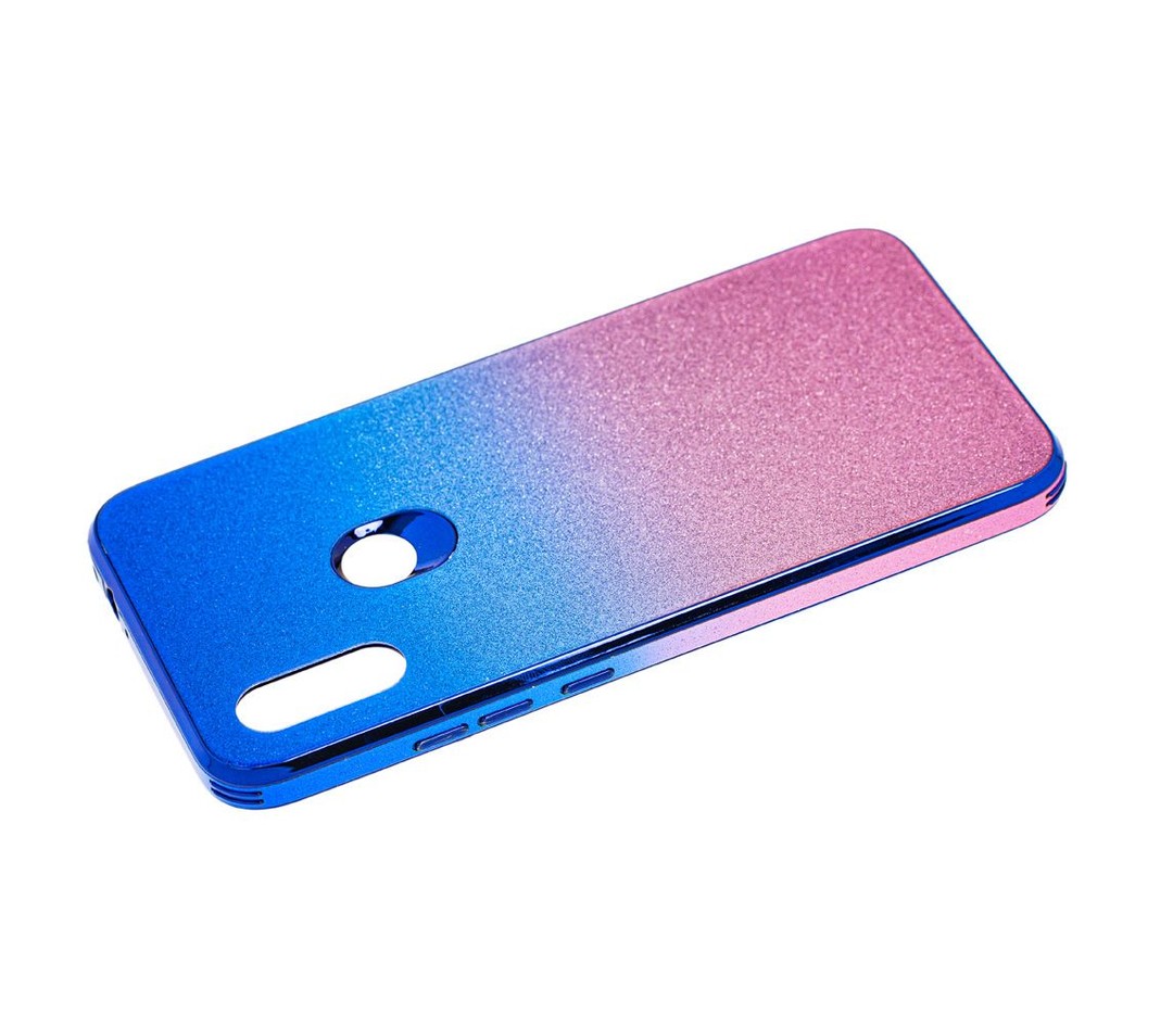 Чохол Glass case Ambre для Xiaomi Redmi Note 7 Рожево-синій-1