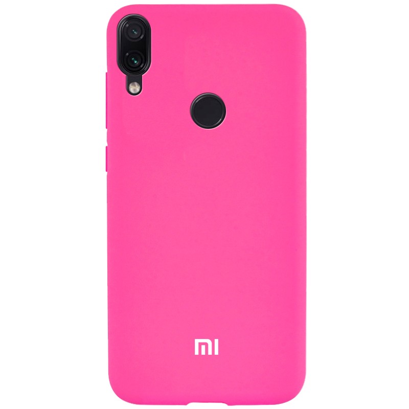 Чохол Soft-touch logo для Xiaomi Redmi Note 7 (Barbie pink)-0