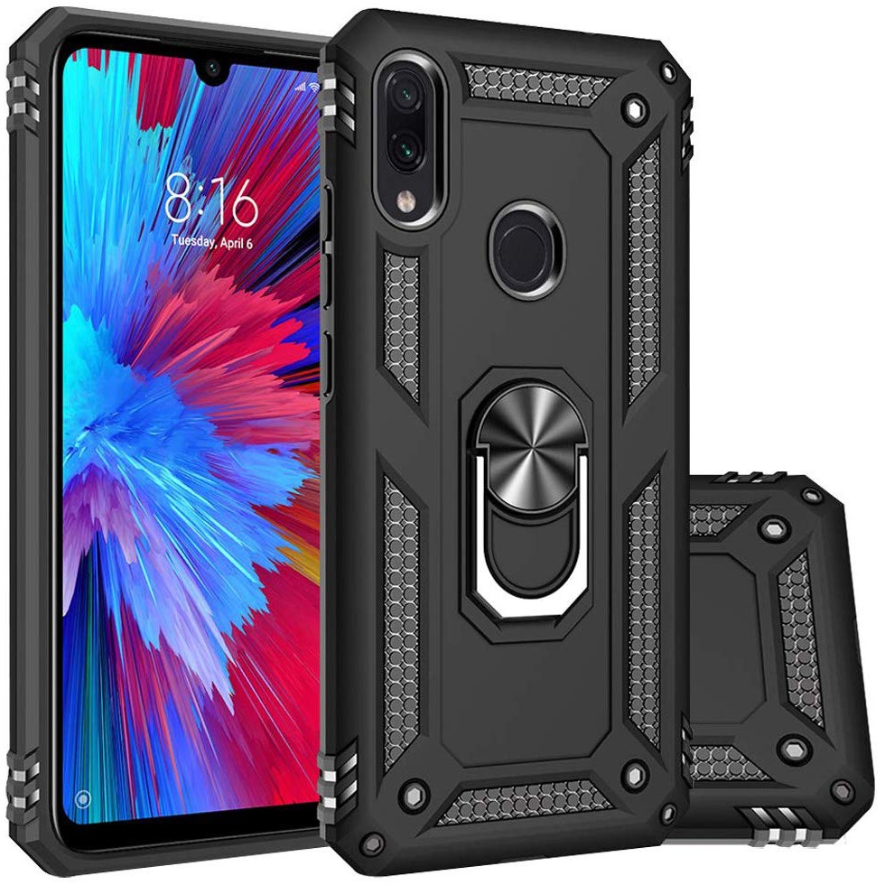 Накладка під магнітний тримач Serge Ring для Xiaomi Redmi 7 (Чорний)-0