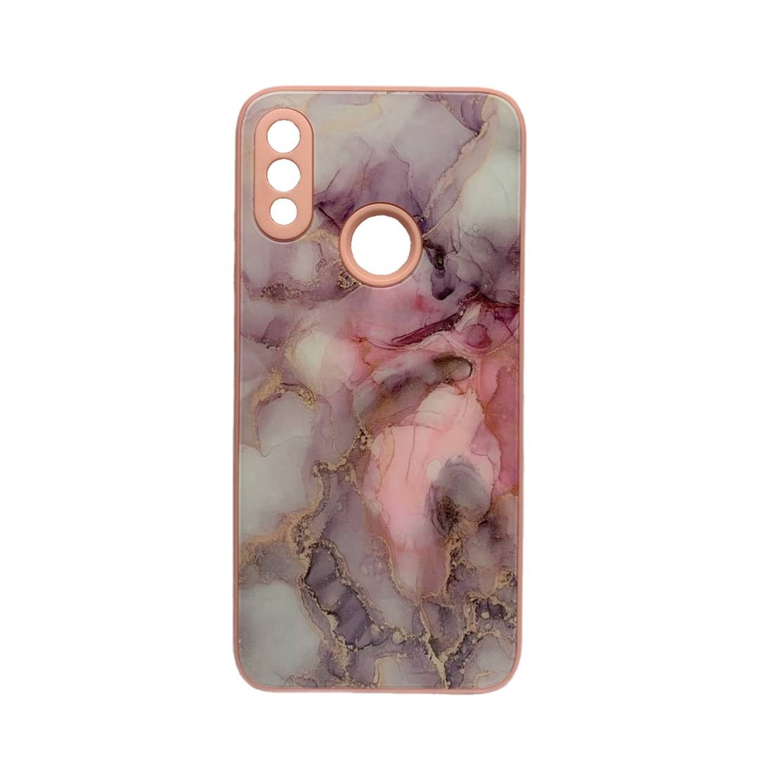 Накладка Marble Clouds для Xiaomi Note 7 (Pink,скло)-0
