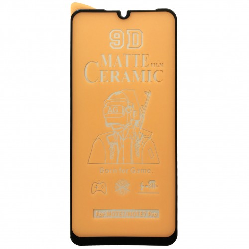 Гнучке скло Ceramic Matt для Xiaomi Redmi Note 7  матове з чорною рамкою-0