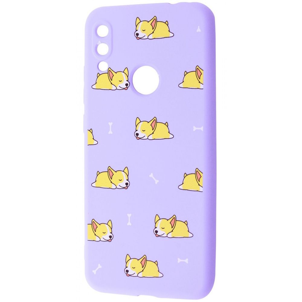 WAVE Fancy для Xiaomi Redmi Note 7 (sleeping corgi/light purple)-0