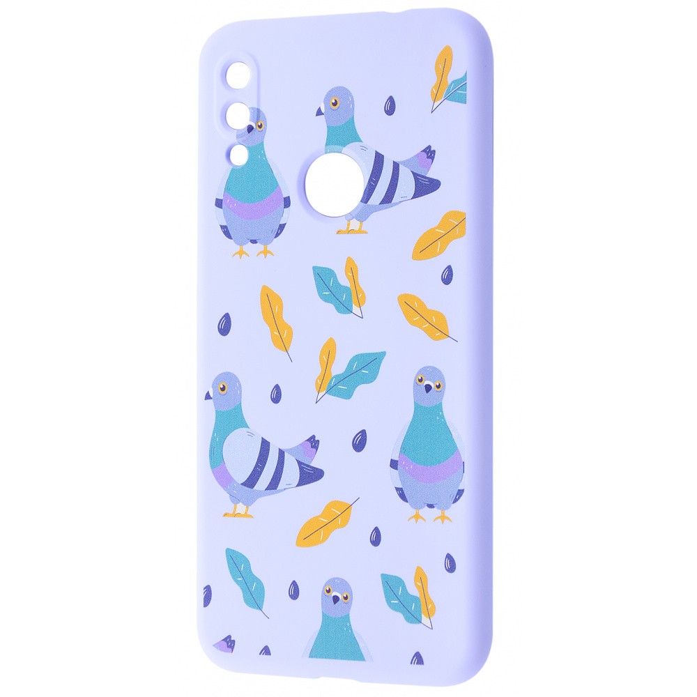 WAVE Fancy для Xiaomi Redmi Note 7 (pigeon with sunflower seeds/light purple)-0