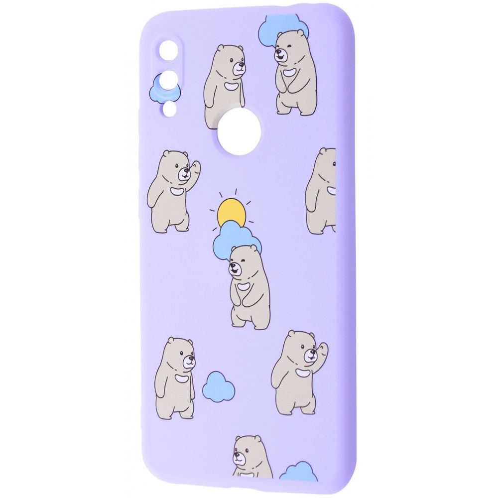 WAVE Fancy для Xiaomi Redmi Note 7 (cute bears/light purple)-0