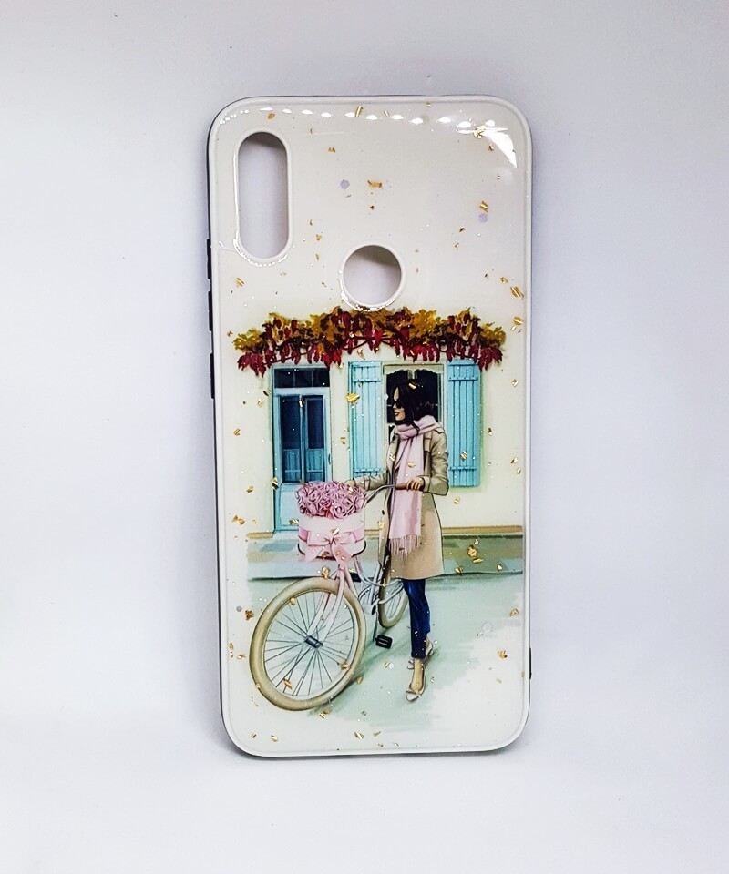 Накладка Mix Art для Xiaomi Redmi Note 7 Дівчина з велосипедом та квітами-0