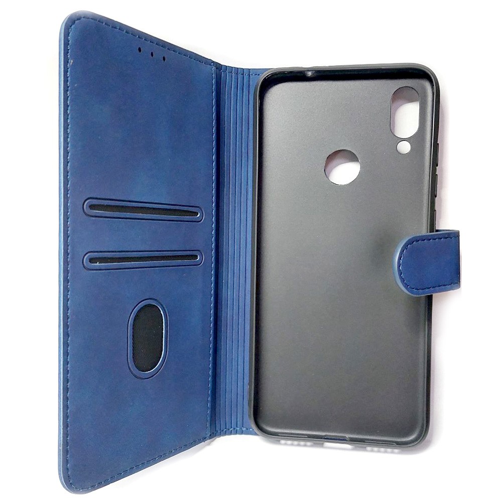 Книжка Cover Stylish Slot Matte для Xiaomi Redmi Note 7 (Темно-синя)-1