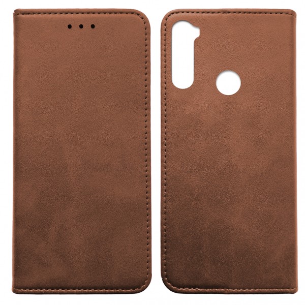 Книжка Black TPU Magnet для Xiaomi Redmi Note 8 Коричнева-0