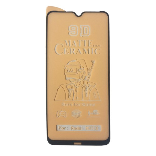 Гнучке скло Ceramic Matt для Xiaomi Redmi Note 8 матове з чорною рамкою-0
