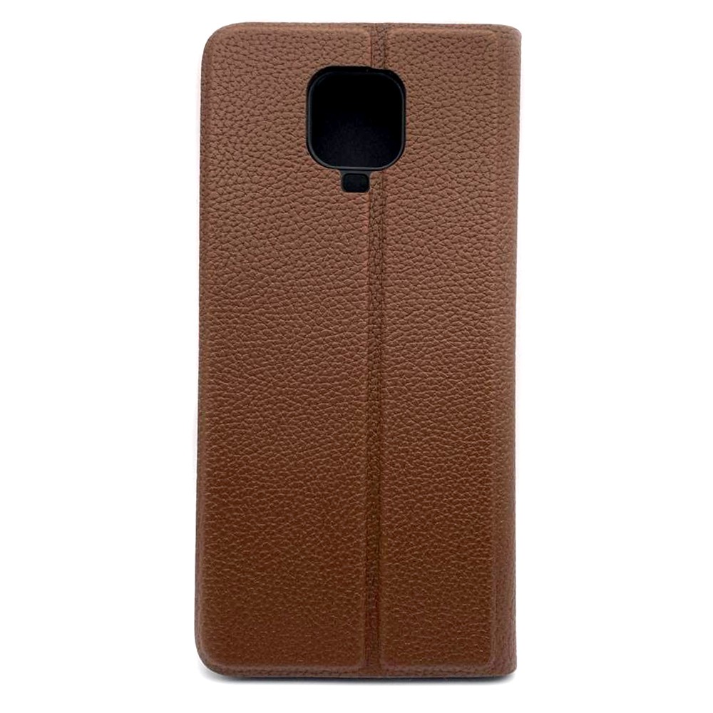 Книжка Leather Flip case для Xiaomi Note 9s/Note 9 pro (Brown)-1