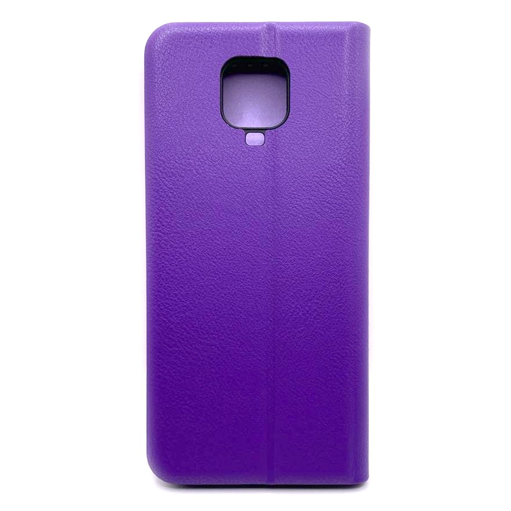 Книжка LEATHER для Xiaomi Redmi Note 9 Pro /Note 9S /Note 9 Max фіолетова-1