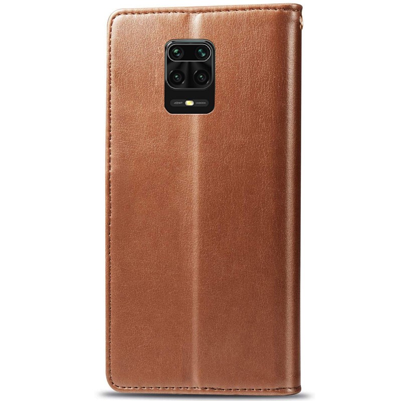 Книжка GETMAN Gallant для Xiaomi Redmi Note 9s / Note 9 Pro / Note 9 Pro Max коричнева-1