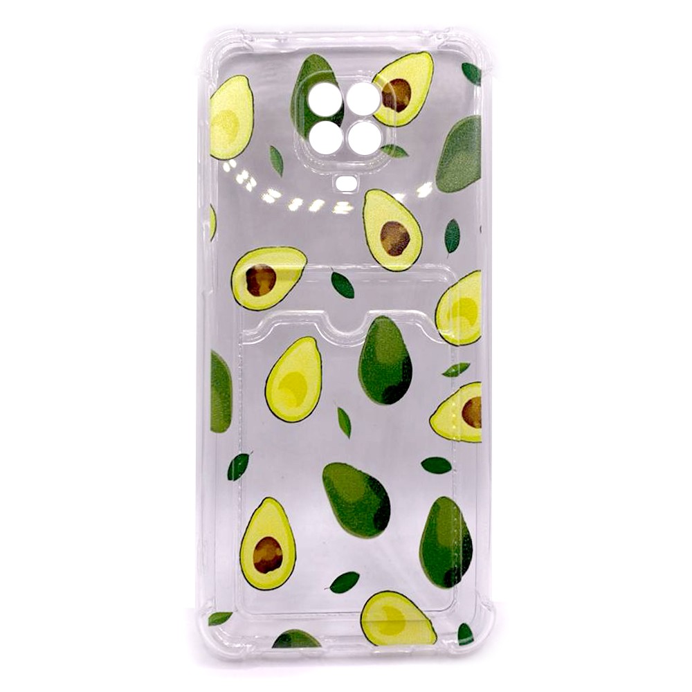 Накладка Space Card Pocket Image для Xiaomi Redmi Note 9s/Note 9 Pro авокадо-0