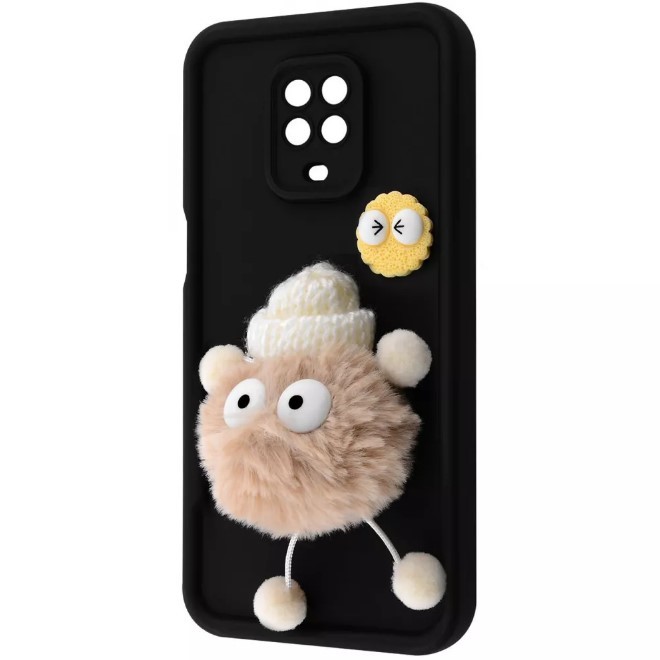 Чохол Pretty Toys для Xiaomi Redmi Note 9s / Note 9 Pro (black/fluffy white)-0