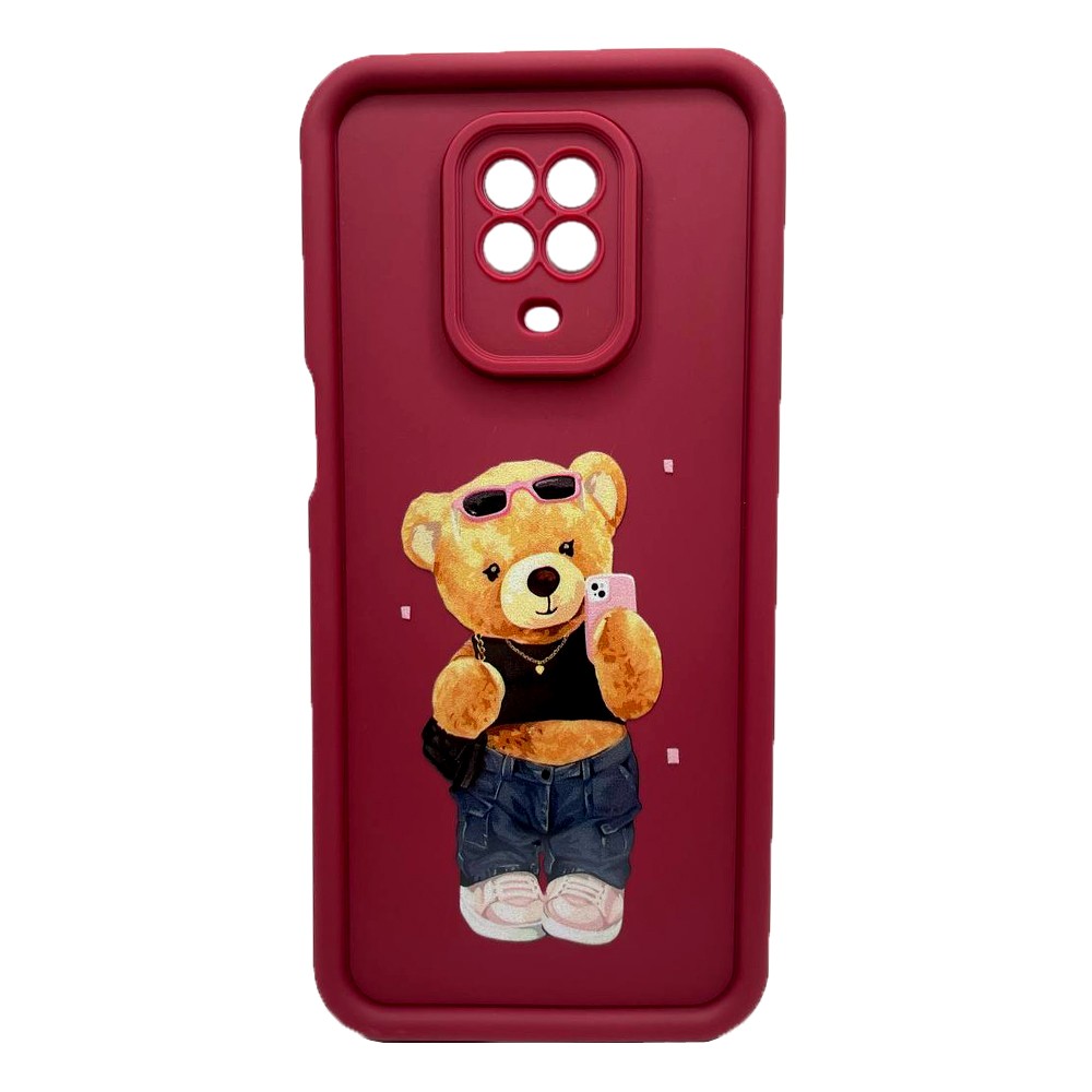 Накладка Shock Sides Resistant для Xiaomi Note 9S/ Note 9 Pro Marsala/bear-0