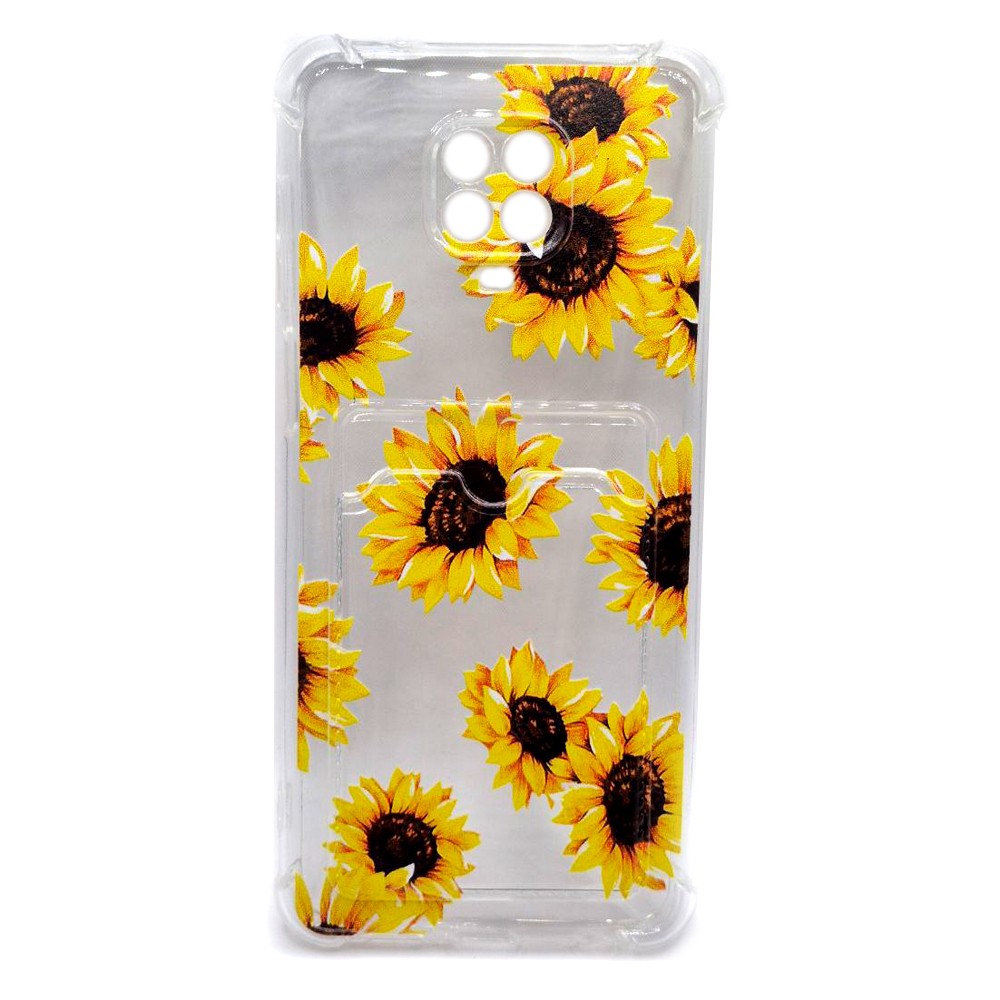 Накладка Space Card Pocket Image для Xiaomi Redmi Note 9s/Note 9 Pro соняхи-0